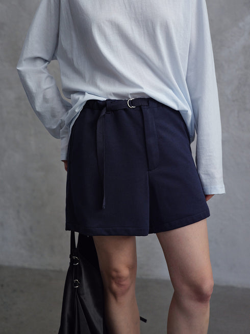 Inkveil Belted Shorts