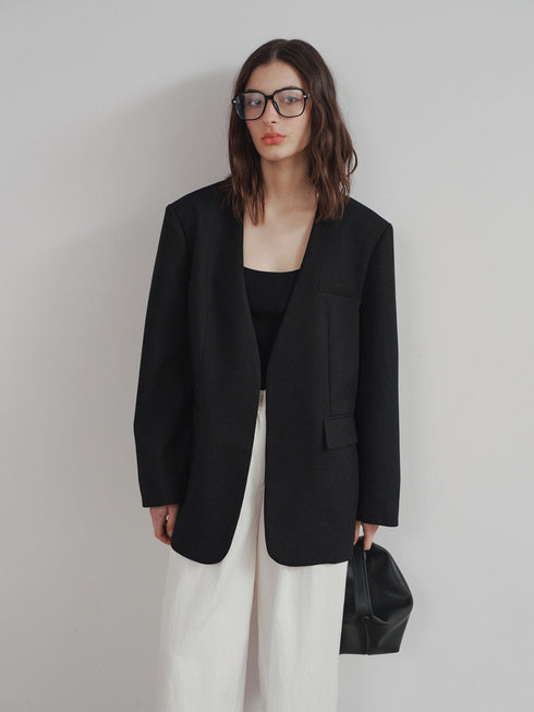 Blazer en laine structurée