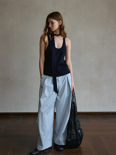 Lumen Pleated Wide-Leg