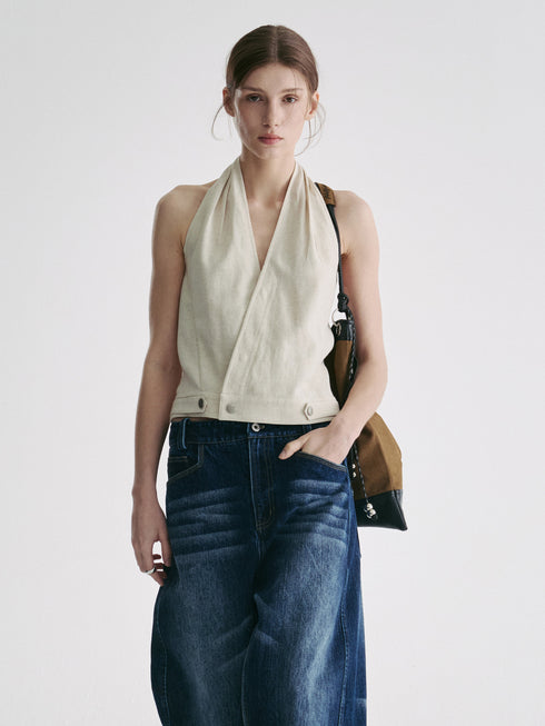 Meridian V-Neck Halter Top