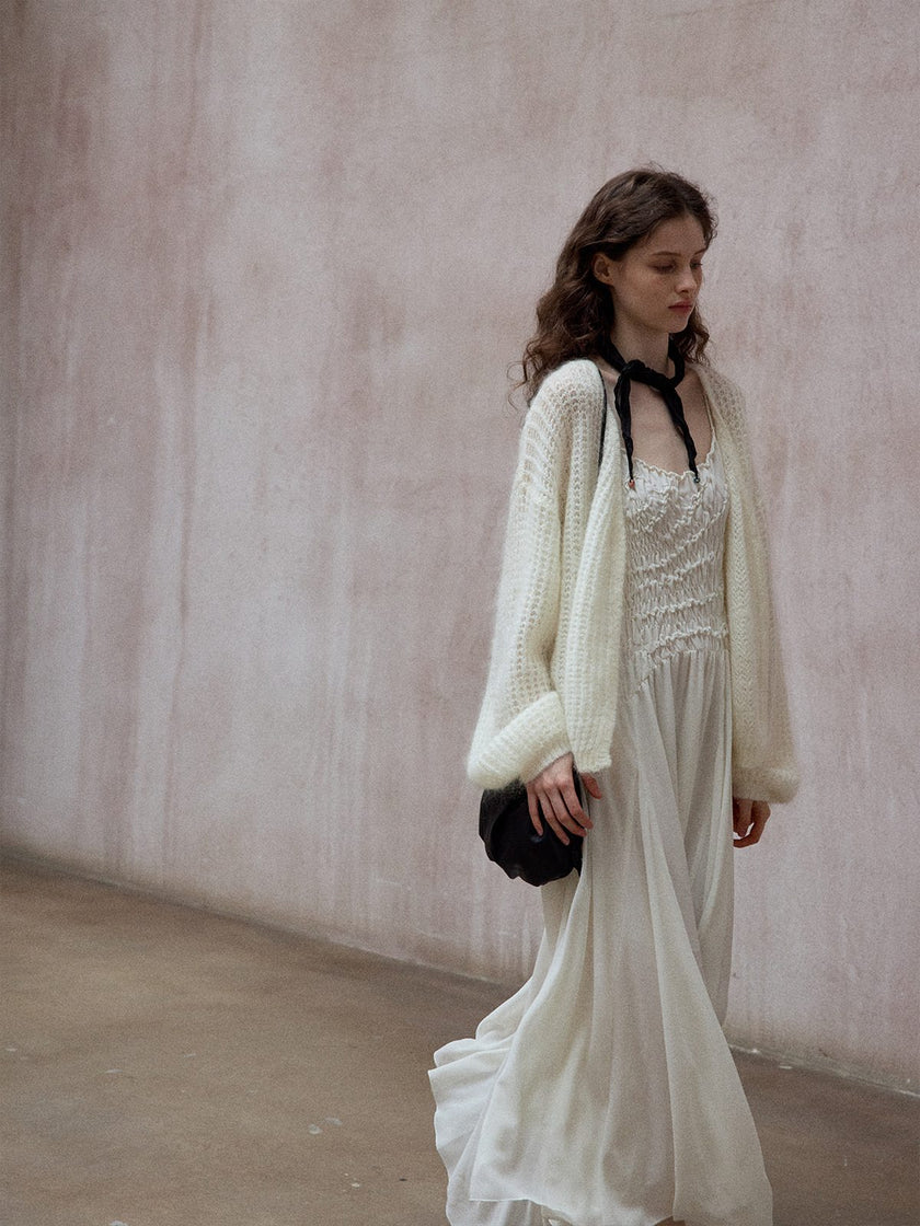 Fluffaint Weave Cardigan