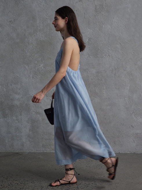 Vapor Embroidered Vest Dress