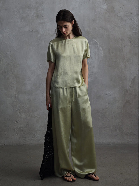 Eclipse Satin Column Trousers