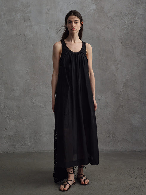 Vapor Embroidered Vest Dress