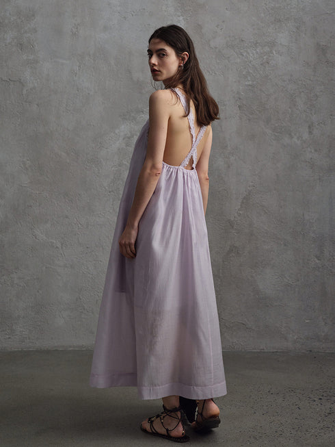 Vapor Embroidered Vest Dress