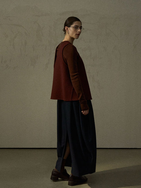 Aria A-Line Wool Vest