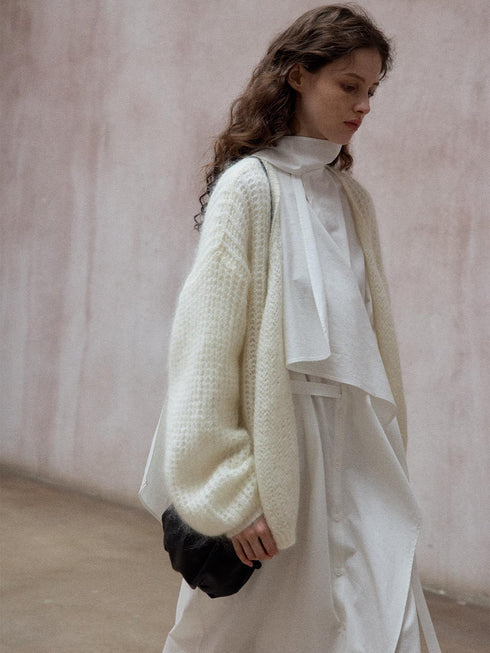 Fluffaint Weave Cardigan