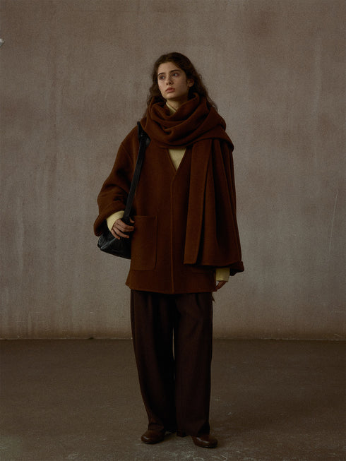 Solace Handmade Wool Scarf Coat