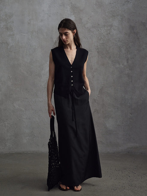 Frost Textured V-Neck Vest