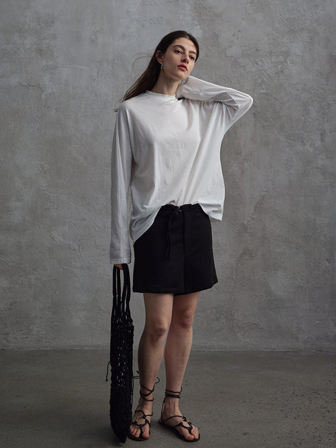 Inkveil Belted Shorts