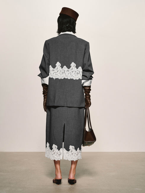 Filigree Spliced Blazer