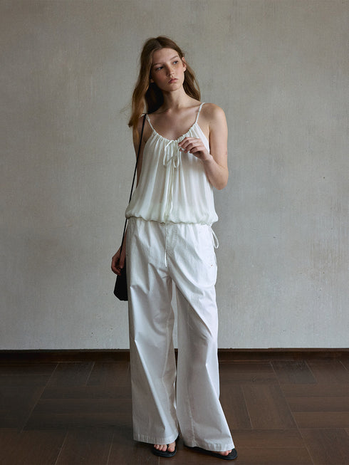 Onyx Drawstring Wide-Leg