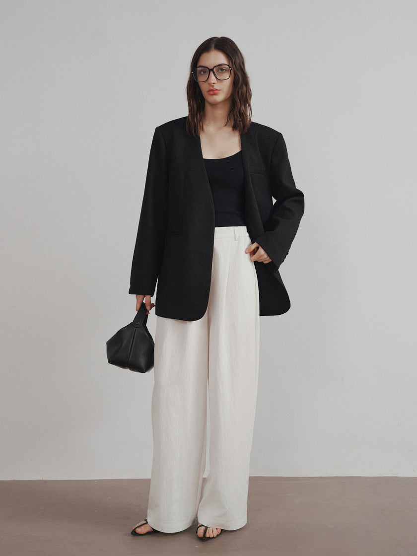 Blazer en laine structurée