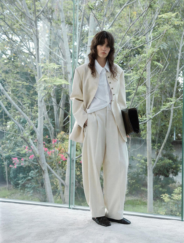 Cyrie Linen Curve Blazer