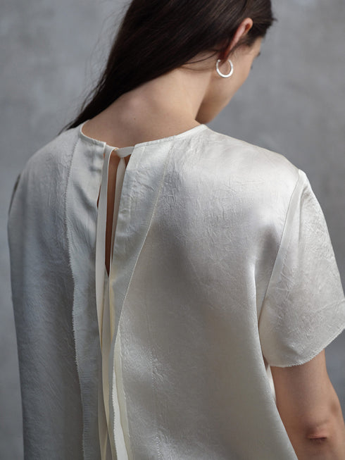 Nightfall Satin Tie-Back Top