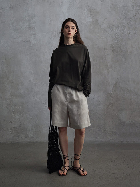 Sombra Textured A-Line Shorts