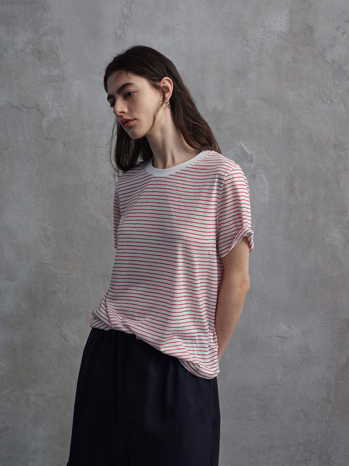 Cinder Lyocell Striped Tee