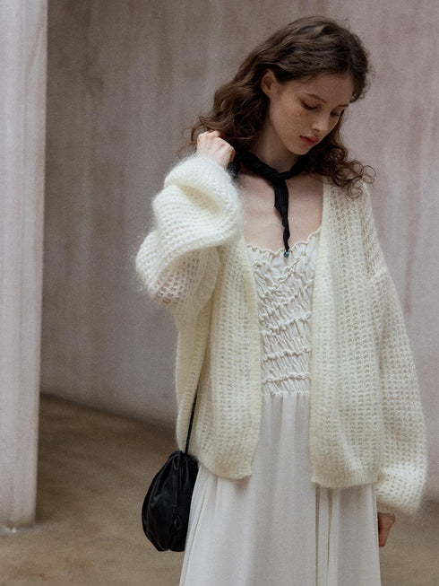 Fluffaint Weave Cardigan