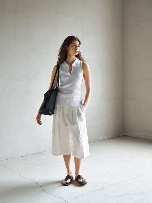 Umber Ribbed Polo Tank