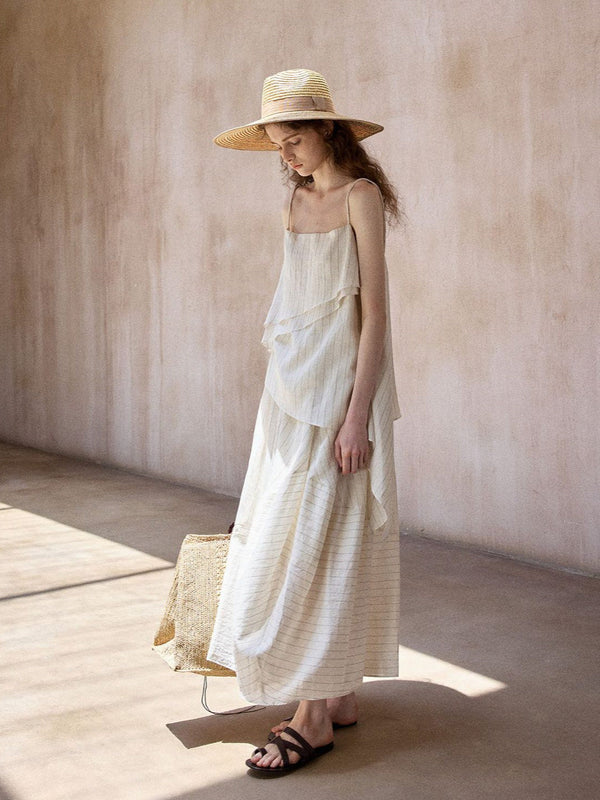 Rika Bulb Skirt - Beige