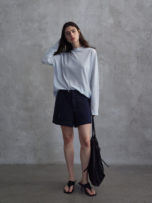 Inkveil Belted Shorts
