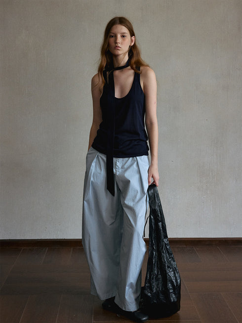 Lumen Pleated Wide-Leg