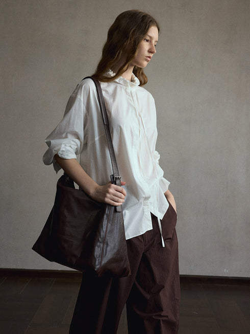 Eira Ruffle-Neck Shirt