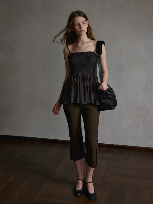 Cinder Shirred Cami
