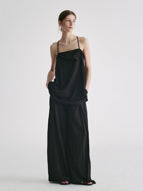 Lucent Textured Wide-Leg