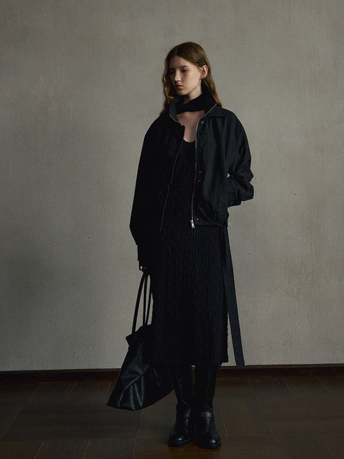 Miren Scarf-Neck Dress