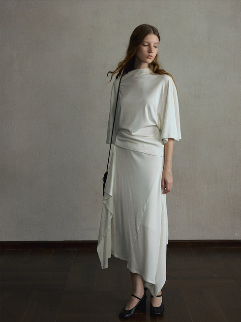 Elara Asymmetric Modal Skirt