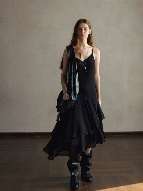 Eira Ruffled Midi Dress