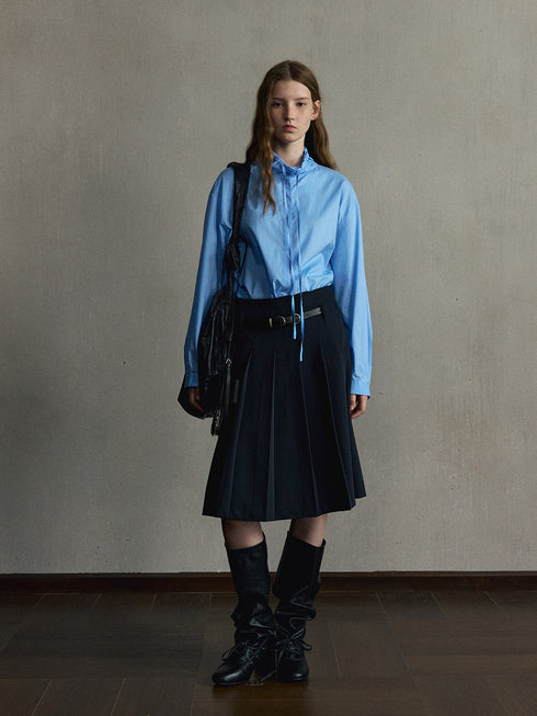 Eira Ruffle-Neck Shirt