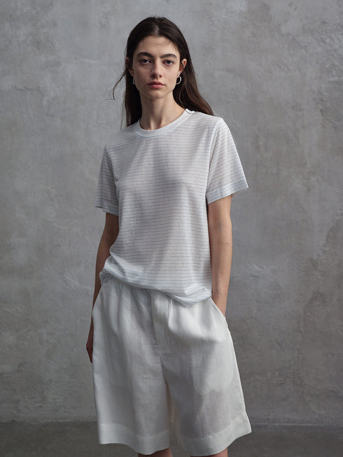 Cinder Lyocell Striped Tee