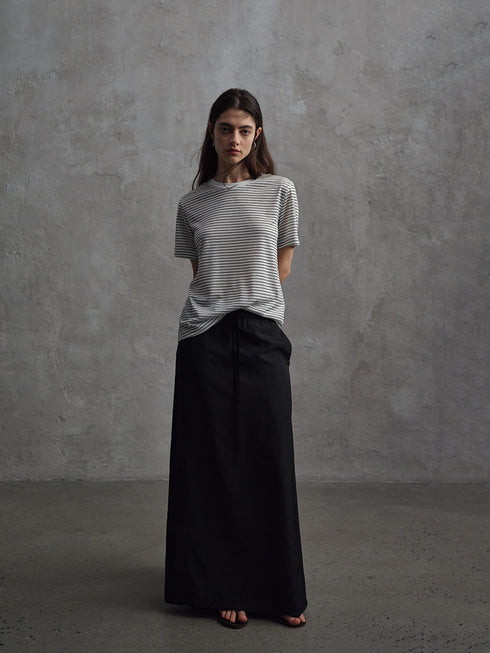Vapor Drawstring Straight Skirt