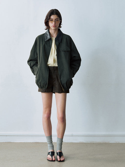 Mave Contrast-Collar Jacket