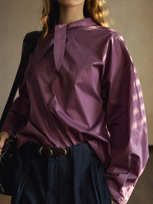 Lune Scarf-Collar Shirt