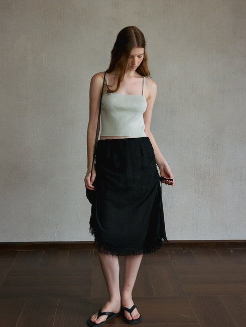 Eclipse Raw Hem Skirt