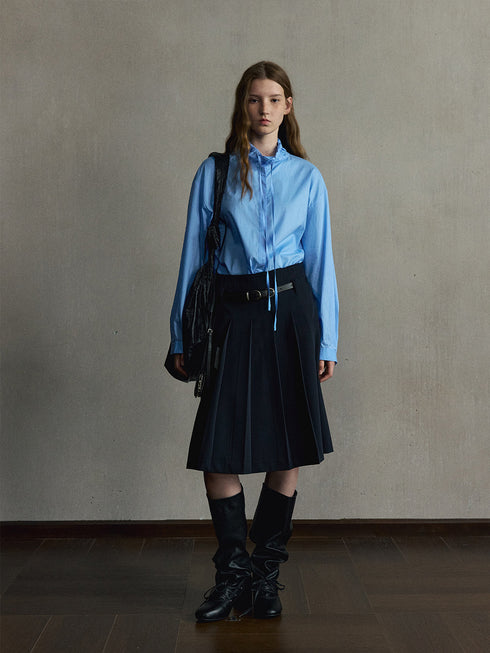 Faye Pleated Midi Skirt