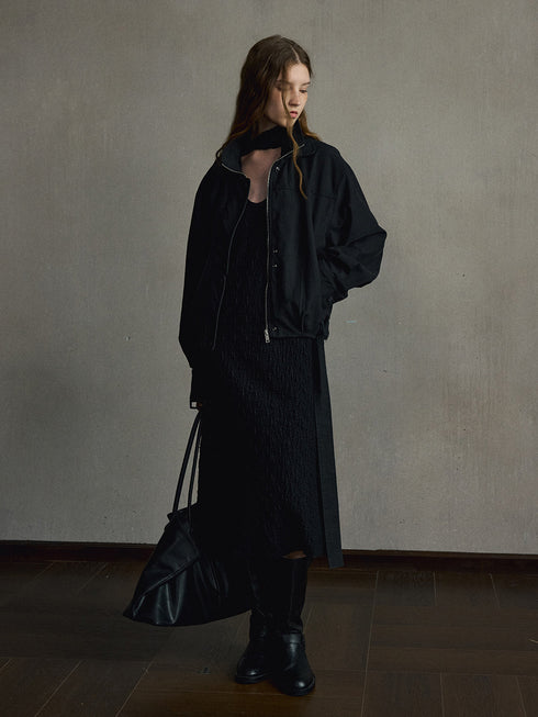 Miren Scarf-Neck Dress
