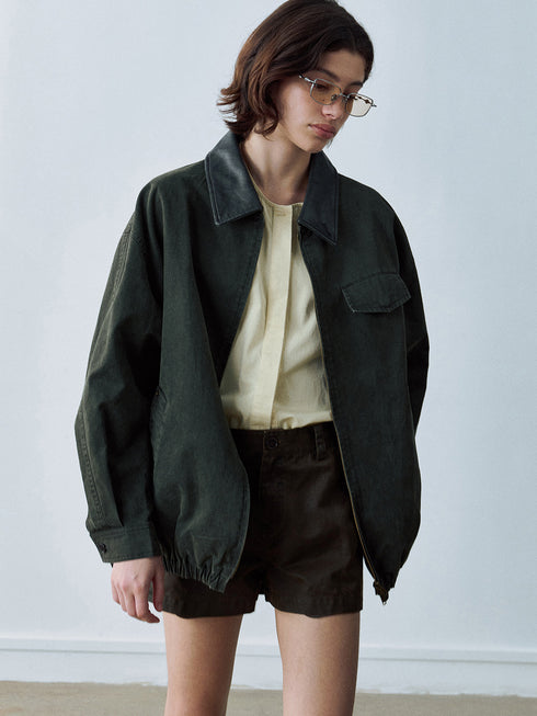 Mave Contrast-Collar Jacket