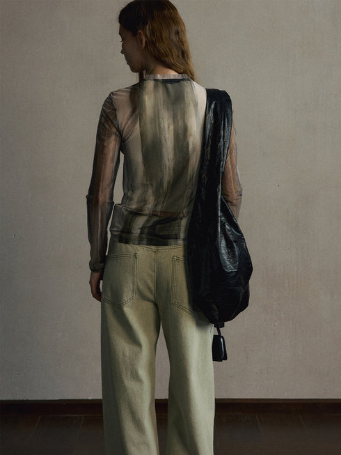 Yara Printed Mesh Top