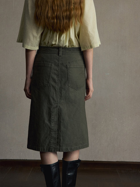Nola Washed Utility Skirt