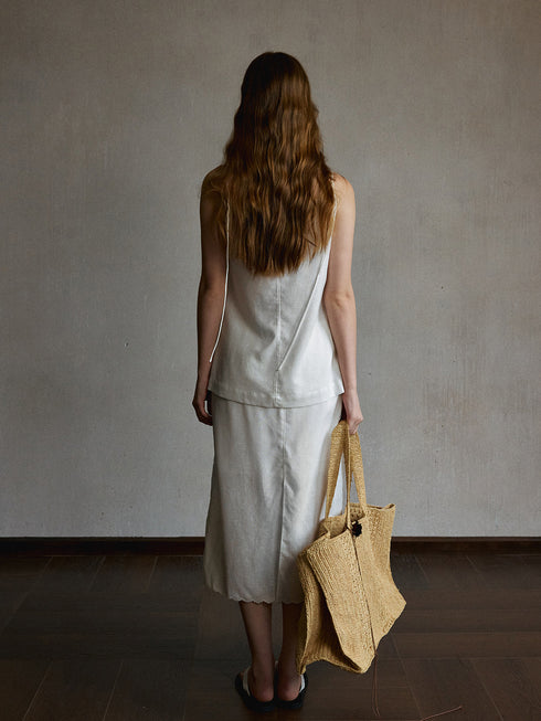Lisse Embroidered Lyocell Skirt