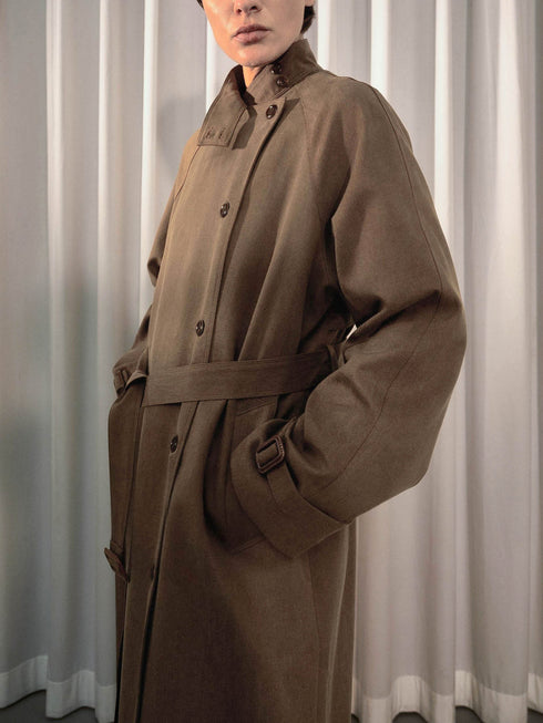 Eira Belted Tencel Coat