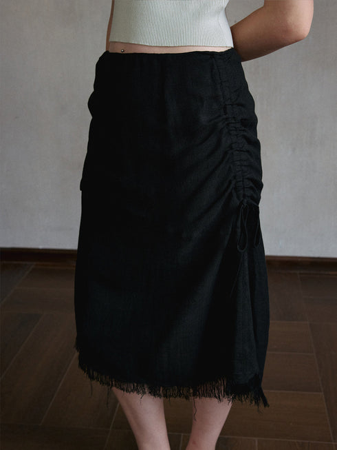 Eclipse Raw Hem Skirt