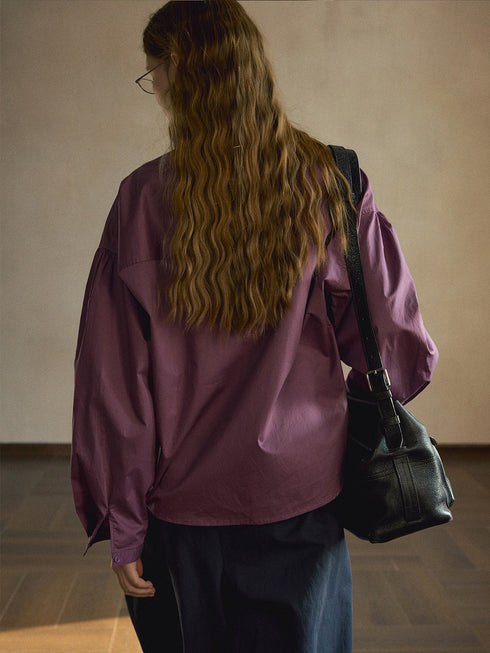 Lune Scarf-Collar Shirt