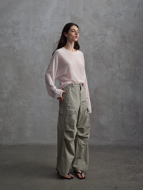 Lucent Washed Cargo Trousers