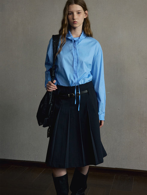 Faye Pleated Midi Skirt