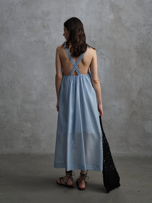 Vapor Embroidered Vest Dress